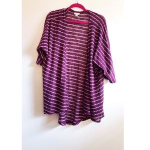 LuLaroe Lindsay kimono sweater striped M